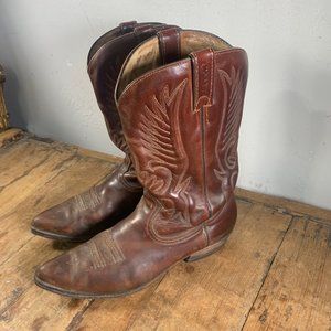 Boulet mens cowboy western leather boots 10.